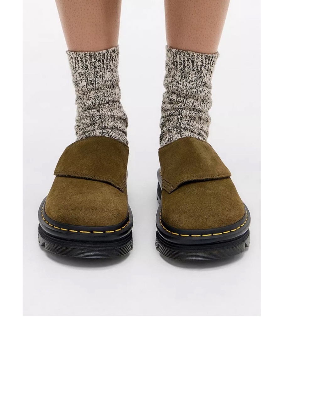Dr. Martens ZebZag Slip On Loafers Green suede size  7
